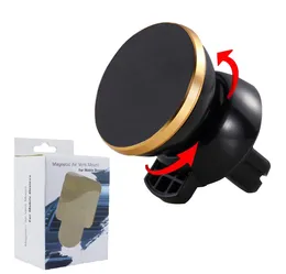 Strong Magnetic Car Air Vent Mount 360 Degree Rotation Universal Mobile Phone Holder With Package Free DHL Shipping