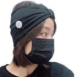 Mask Headband Button Anti-Tightening Mask Holder Headwrap Protect Ears Mask Strap Extender Headwear Hair Band Yoga Headscarf GGA3348-4