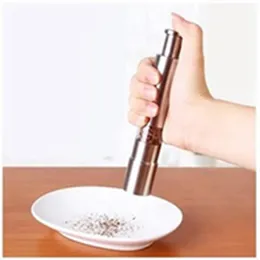 Szlifierka pieprzowa ze stali nierdzewnej Przenośna ręczna pieprz Muller przyprawa mielarnia Mini kuchnia kuchnia EEO1270