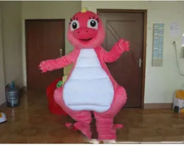 2018 Großverkauf der Fabrik Niedliche Marke Cartoon Neues rosa Dinosaurier-Maskottchenkostüm Kostüm Heißer Verkauf Partykostüm