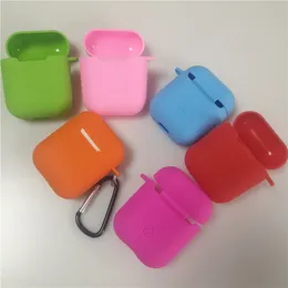 16 Colors Earphone Case for AirPods Silicone Headphones Cover For Apple earphone 360-degree Protective Headphone Shell
