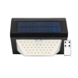 Gränsöverskridande nytt solvärlarm Trådlös fjärrkontroll Solar LED-säkerhet Varningsljus Solar Garden Outdoor Lighting