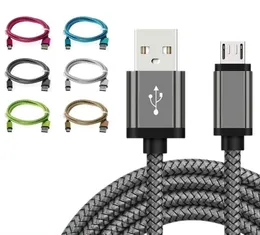 Micro USB Type C USB -kabel Data Sync Laddningsadapter Aluminiumlegering Adapter för Samsung S20 S21 Obs 20 Huawei Android -telefon 10ft/6ft/3ft