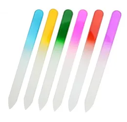 100st glasspikfiler Slitstark kristallfilbuffert nagelkonstbuffertfiler för manikyr UV-polskt verktyg Nail Art 90 * 10mm