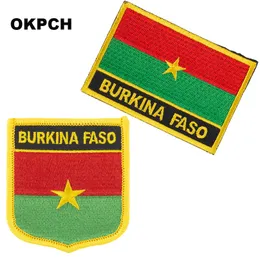 Burkina Faso Flag Patch 2 Шт. Установленные патчи для одежды DIY Украшение PT0044-2