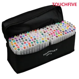 Pens TouchFIVE 60/72/168 Colors Animation Sketch Markers Set Drawing Pen for Artist Manga Marker Brush Supplies C18112001