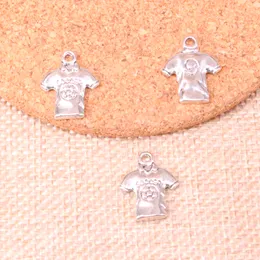 74pcs Charms Soccor camisas de camisa 19*15mm Antique Making Pinging Fit, Vintage Tibetan Silver, jóias artesanais DIY