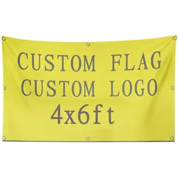 Benutzerdefinierte Flagge 4x6ft 100D Polyester Hochwertige fliegende hängende Flagge in jedem Stil Individuelles Logo Personalisiertes Muster DIY 6x4ft Flaggen Individuelles Logo