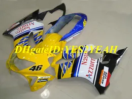 Kit iniezione di muffa di alta qualità per Honda CBR600F4 99 00 CBR600 F4 1999 2000 ABS Giallo bianco blu Set di carenature + Regali HJ14