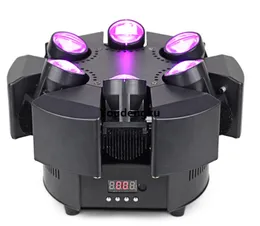2st SMART LYRE Moving Head LED-stråle 6x10W RGBW 4 i 1 mini Spider Beam LED Moving Head Light