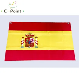 No.5 96cm*64cm size European Flag of Spain Top Rings Polyester flag Banner decoration flying home & garden flag Festive gifts
