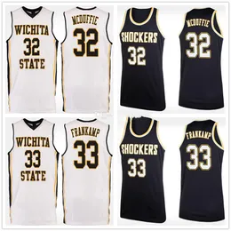 Ita State Shockers College #32 Markis Mcduffie #33 Conner Frankamp Basketball Jerseys Mens Ed Custom Any Number Name