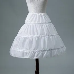 Crianças brancas anáguas curtas para vestido de flor de menina acessórios de casamento garotas garotas crinoline underskirt