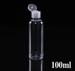 100ml Hand Sanitizer Travel Refillable Bottle Makeup Tomma Plastflaskor Flip Cap för flytande lotion cream sn4342