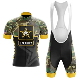 2022 ABD Ordusu Bisiklet Jersey MTB Dağ Bisikleti Giyim Erkekler Kısa Set Ropa Ciclismo Bisiklet Giyim Giysileri Maillot Culotte