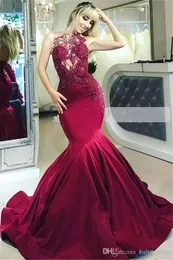 Bury Mermaid African baile Vestres 2019 Apliques de pescoço puro aberto de longa festa dubai vestidos de noite árabe elegantes elegantes