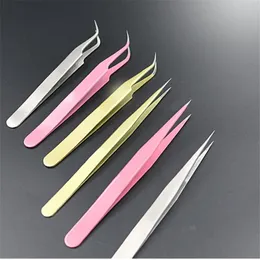 Makeup Professional Eyelash Pincezers 3D Volume Eyelash Extension Tweezer Lash Ögonbryn Pincett Nails Decor Picker Makeup Tool