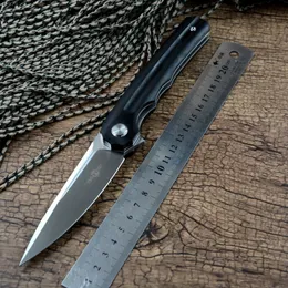 Twosun D2 Blade Taktik Pocket Bıçak Siyah G10 Kolu Damla Nokta Flipper Hızlı Açık Katlanır Bıçaklar TS89