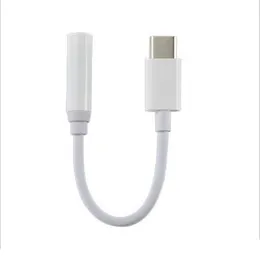 USB-typ C till 3,5 mm ljudadapterkablar Hörlurs hörlursuttag Kvinnlig typ-C omvandlare AUX-kabel för Samsung S6 S7 S9 Mobiltelefon