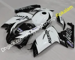 ل Aprilia RS125 Shell 2006-2011 RS125 R S 125 07 08 09 10 11 RS 125 Black White Bodywork Fleating Set (حقن صب)