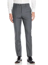 pantaloni da abito da uomo grigio chiaro su misura pantaloni eleganti pantaloni lunghi casual maschili slim fit piatto confermare pantaloni vita p512