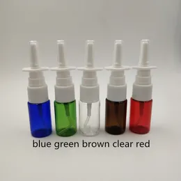 100 adet 10 ml Renkli Doldurulabilir Taşınabilir Plastik Nazal Sprey Şişeleri Konteyner Kavanoz Pot Parfüm Sıvı Pompa Püskürtücü Renk Rastgele