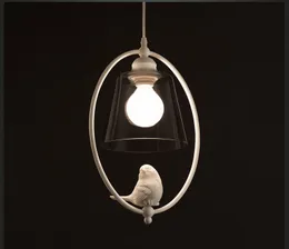 Ny varm de nordiska enkla matsalen Birds Droplight American Country Study Corridor Warm Bedroom Clandelers Lighting Creative Personality