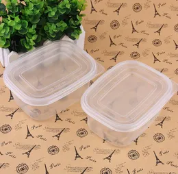 Engångsförpackning i grossistledet 709 ml plastkakabehållare 2 typer Färg Lock Mönster Lager Tårta Brödlåda Bento lådor Lunchlåda