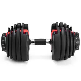 Nowa waga Regulowany Dumbbell 5-52.5Lbs Treningi Fitness Dumbbells Tonuj swoją siłę i buduj mięśnie zza2196