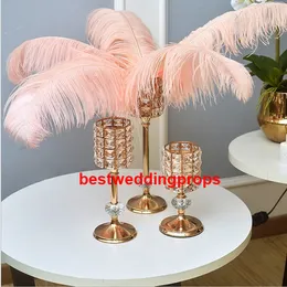 Nuovo stile alto grande lampadario di cristallo metallo matrimonio fiore floreale stand, passerella stand per la decorazione di nozze best01248