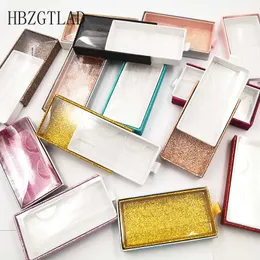 Nowy 10Box Square Fałszywe rzęsy Pudełko Fałszywe 3D Mink rzęsy Pudełka Faux Cils Magnetic Case Lashes Puste