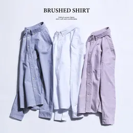 Simwood Marka Erkekler Gömlek Yeni 2019 Moda Uzun Kollu 100% Saf Pamuk Bluz Slim Fit Artı Boyutu Fırçalanmış Oxford Gömlek 180569