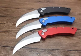 Promotion 132 Auto Tactical Karambit Claw Knife D2 Satin Blade CNC 6061-T6 Aluminum Handle With Retail Box