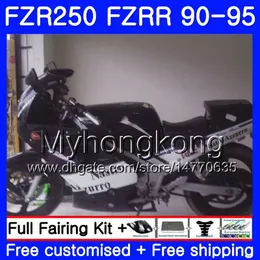 FZRRR250 dla Yamaha FZR-250 1990 1991 1992 1993 1994 1995 2550HM.25 FZR 250 FZR250R FZR 250R FZR250 Gorąca sprzedaż Czarny 90 91 92 93 94 95 Owalnia