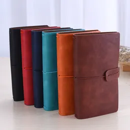Solid Color Leather Notebook Handmade Vintage Diary Journal Books Retro Travel Notepad Sketchbook Office School Supplies Gift DBC VT0939