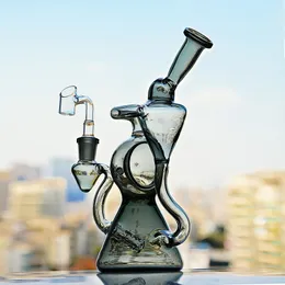 Narghilè Beaker Base Bong Recycler Oil Rigs Tubi d'acqua Accessori per fumatori Bong d'acqua con banger da 14 mm 8,8 pollici