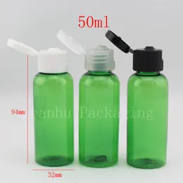 Grüne tragbare Reise-Hautpflege-Verpackungsflasche mit Klappdeckel, 50 ml leere Kosmetikbehälter, Mini-Lotion-Creme-Make-up-Flaschen