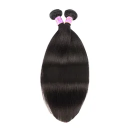 Natura Color Brasilianska Virgin Human Hair Wefts Straight With Closure 100% Obehandlat Virgin Hair Weaves Extensions With Lace Closure DHL
