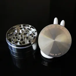 우주세 허브 그라인더 63mm 직경 4 층 아연 샤프 스톤 그린더 페퍼 그라인더 연기 담배 분쇄기