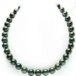 エンビオ・グラティス・インプレイオンande de 10-11mm Negro Perla Verde Necklace18 "14 kg