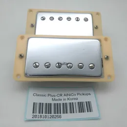 Rare Plus Alnico 5 Humbucker Pickups 1C Braided Shield Chrome Electric Guitar Pickups