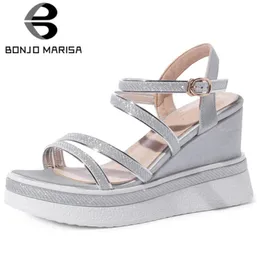 Sandals Arrival Large Size Platform Fashion Party Date Rhinestone Women High Wedges Summer Shoes Woman