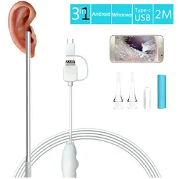 3-in-1 USBandroidType-C Ear Cleaning Endo-Scope HD Visual Oor Lepel Multifunctionele Earpick Met Camera Ear Health Care Cleaning Tool