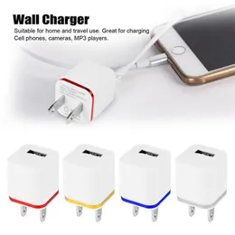 5V 1A carregador de parede US PLUM AC POWER Único Porta USB Home Travel Carregador de parede para iPhone Samsung HTC Android