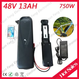 لا ضرائب Hailong البطارية مع USB والتبديل 48V 13AH بطارية ليثيوم للدراجات الكهربائية 48V 750W 500W مجموعات بافانغ المحرك.