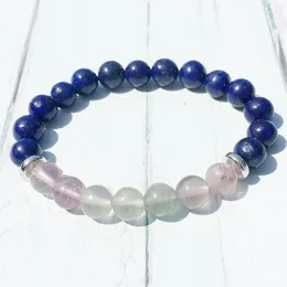 MG0448 2019 ny design pärla stenarmband tredje ögat chakras yoga armband lapis lazuli fluorit pärlstav armband