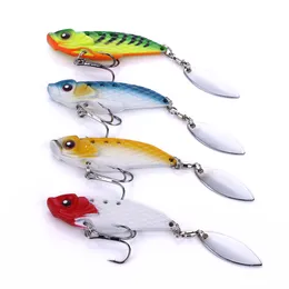 HENGJIA 8pcs/lot 4 colors Hard VIB lure 6cm 20g Fishing bait Treble Hook 4#hook Artificial Pesca Fishing tackle