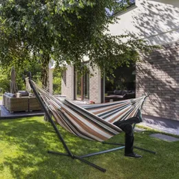 Portable outdoor camping hammock standing hanging bed hunting sleeping swing relaxing garden furniture