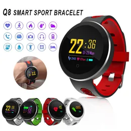 Q8 Pro Smart Watch IP68 Impermeabile pressione sanguigna cardiofrequenzimetro orologio da polso fitness tracker sonno braccialetto Bluetooth per iPhone Android