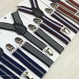 Baby Striped Suspenders 2.5*65CM Elastic Y-back 8 colors Child strap Adjustable kid braces for Clip-on Hallowmas Christmas gift free ship